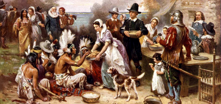 The First Thanksgiving painting 