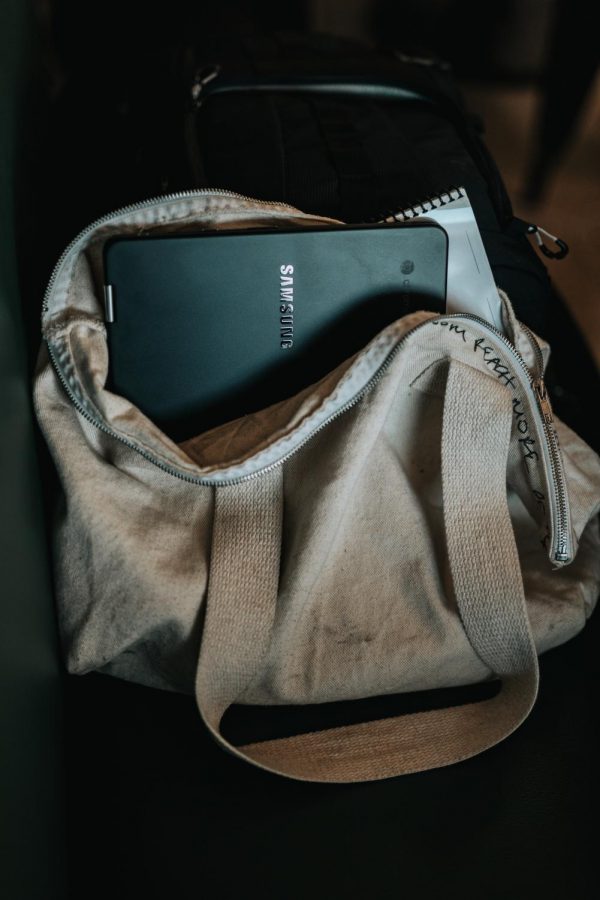 Photo+by+Nathan+Dumlao+on+Unsplash.+A+device+sits+in+a+students+backpack.+