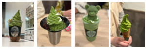 Some of the various matcha selections on the menu